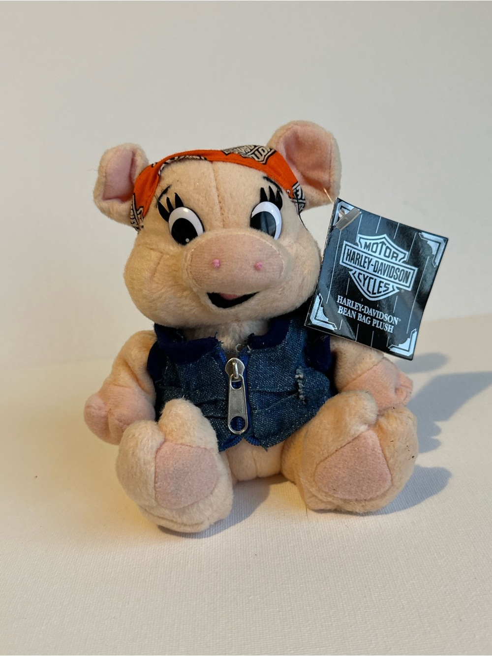 Vintage Harley-Davidson Plush Pig